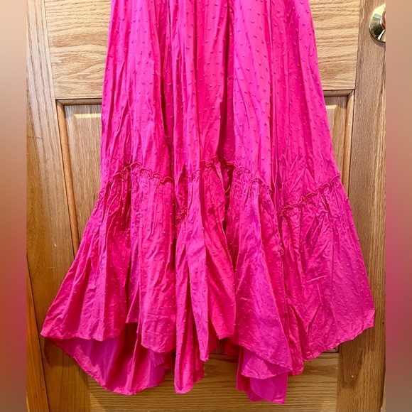 NWT KOKO & MASON Tiered Maxi Dress in Fuchsia in Size Large - Picture 9 of 16